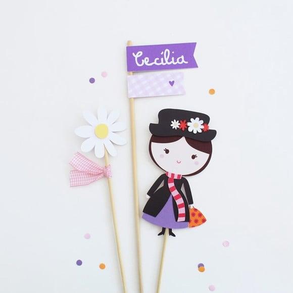 Topo de Bolo - Mary Poppins