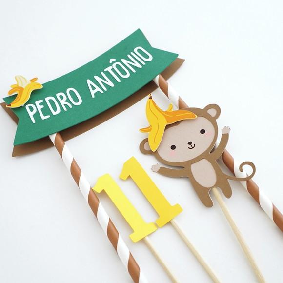 Topo de Bolo - Macaquinho