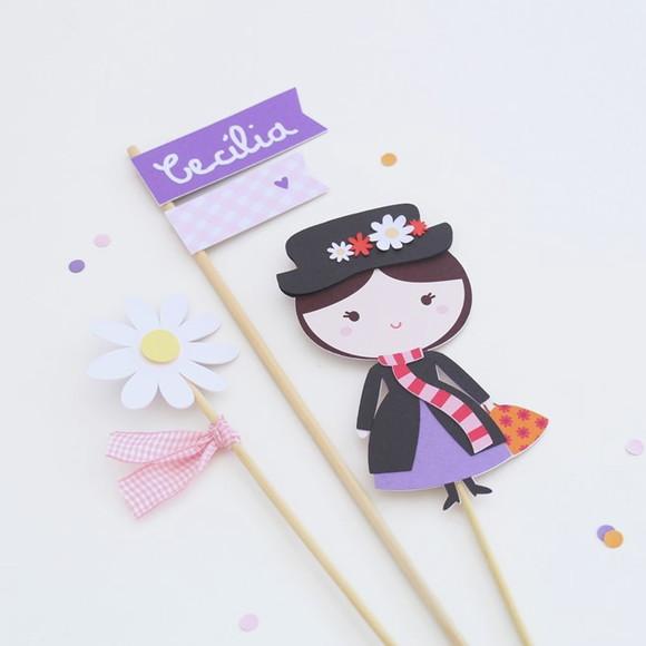 Topo de Bolo - Mary Poppins