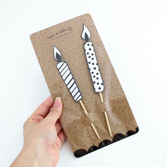 Topo de Bolo - Velinhas de Papel - P&b