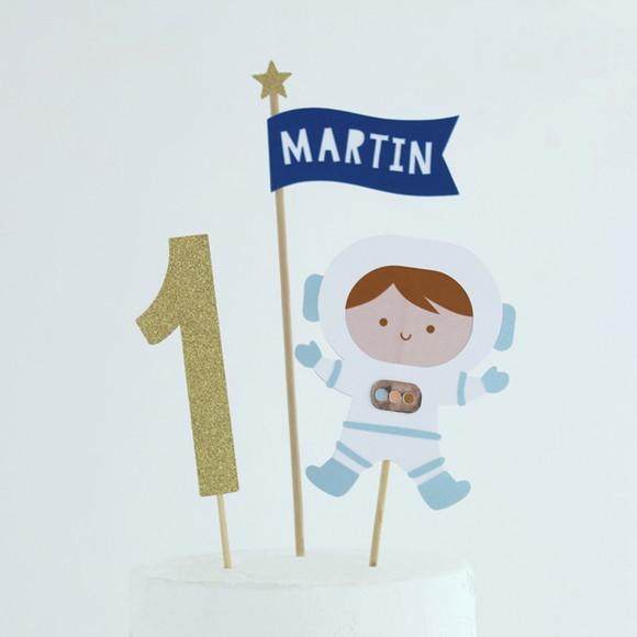 Topo de Bolo Astronauta Menino
