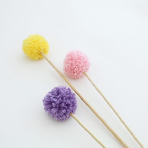 Topo de Bolo Trio Pompons