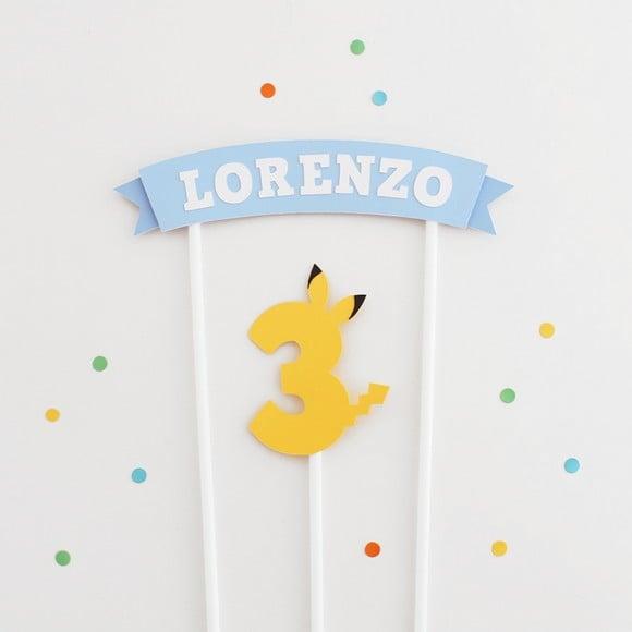 Topo para Bolo - Pokémon - Azul