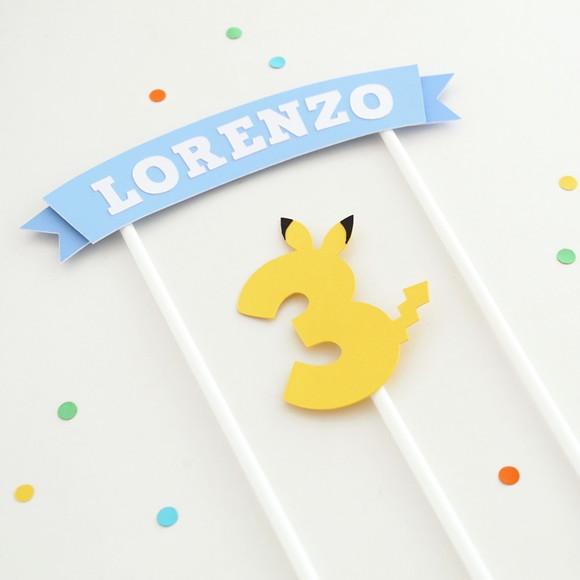 Topo para Bolo - Pokémon - Azul