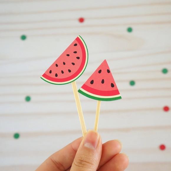 Topper para Doces - Festa Melancia (12 Un)