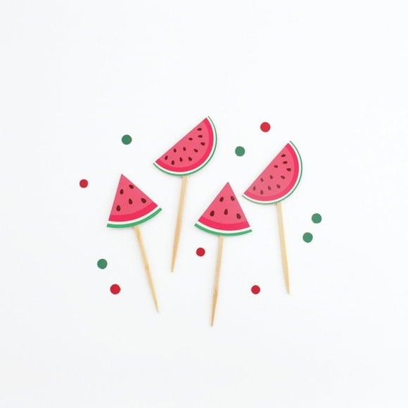 Topper para Doces - Festa Melancia (12 Un)