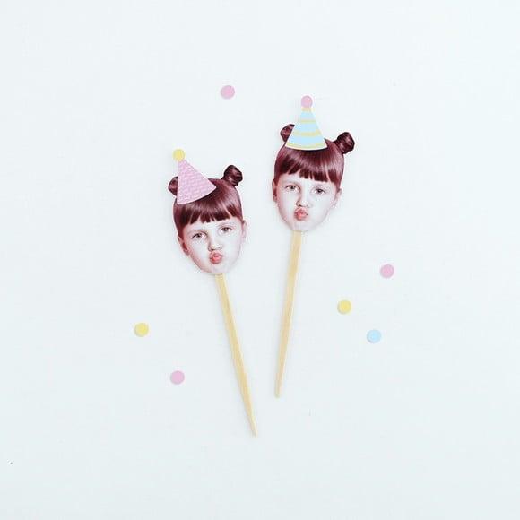 Topper Rostinho - Candy (12 Un)