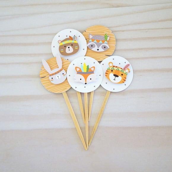 Toppers - Bichinhos do Bosque (12un.)