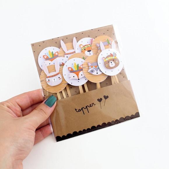 Toppers - Bichinhos do Bosque (12un.)