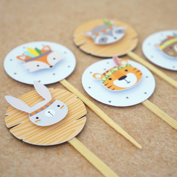 Toppers - Bichinhos do Bosque (12un.)