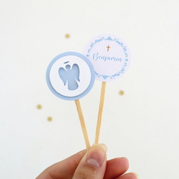 Toppers Batizado - Anjo Azul