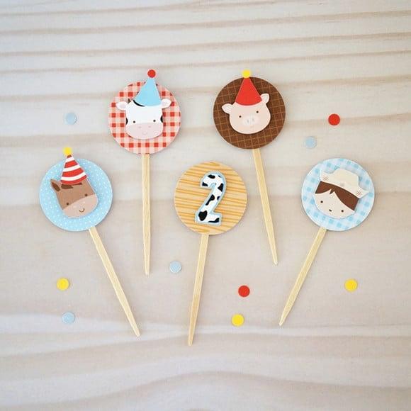 Toppers Festa Fazendinha (12 Un)