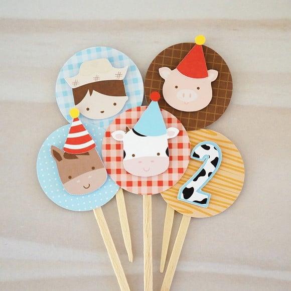 Toppers Festa Fazendinha (12 Un)