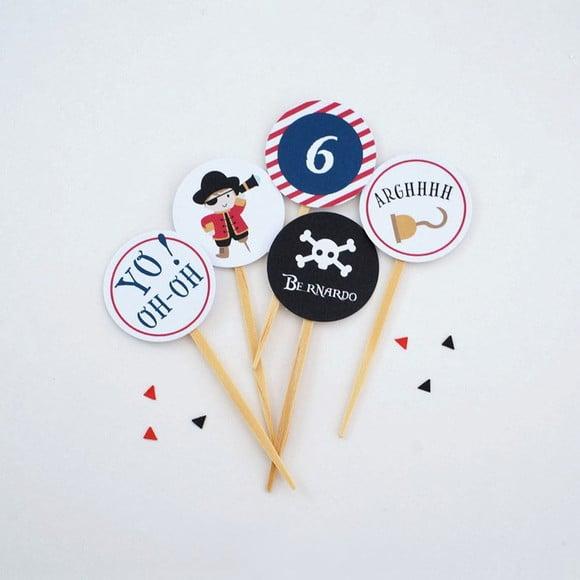 Toppers Festa Piratas (12 Un)