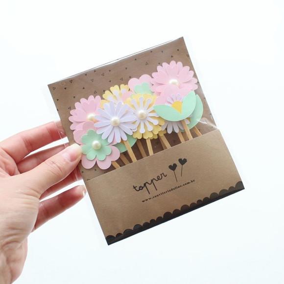 Toppers Flores Sortidas (12 Un)