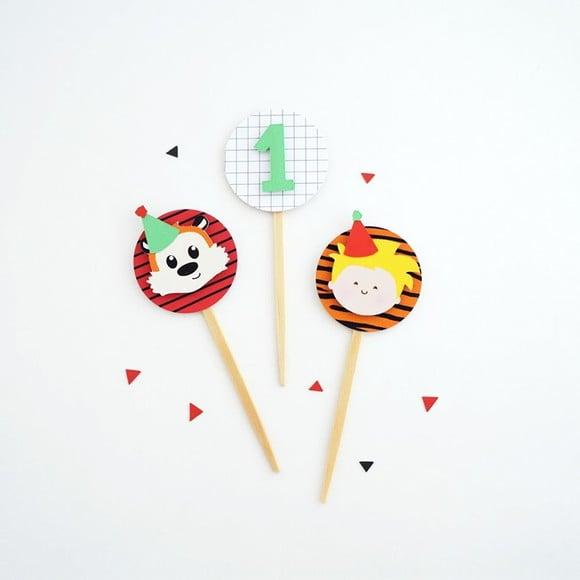 Toppers Menino e Tigre (12 Un)