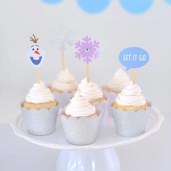 Toppers para Doces Tema Frozen (12 Un)