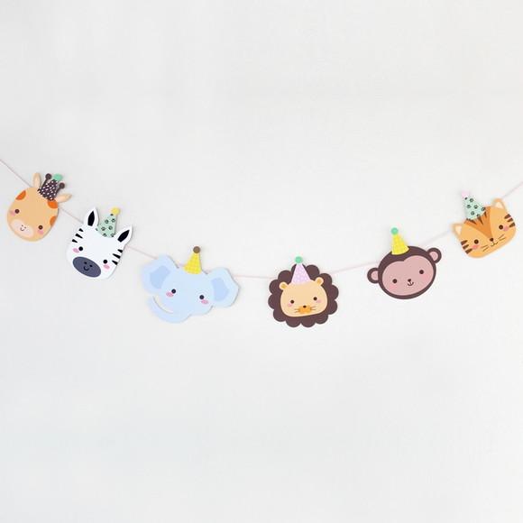 Varal Decorativo - Animais da Selva
