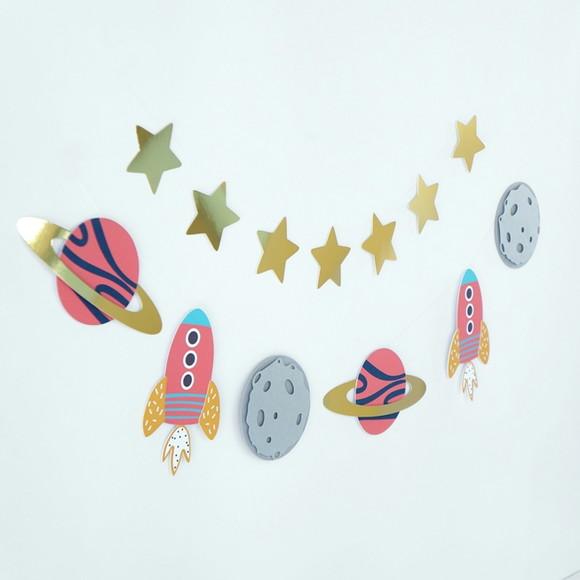 Varal Decorativo - Festa Astronautas
