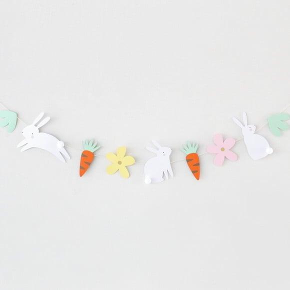 Varal Decorativo Bandeirola Coelhinhos da Páscoa