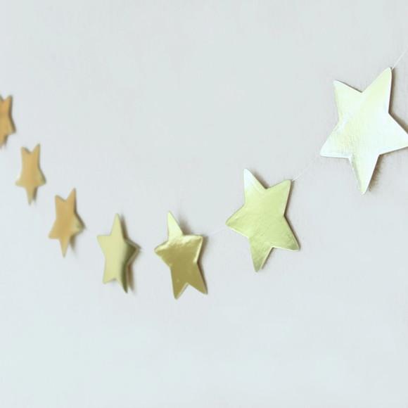 Varal Estrelinhas Douradas