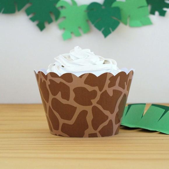 Wrapper Cupcake - Animal Print - Girafa (12un)