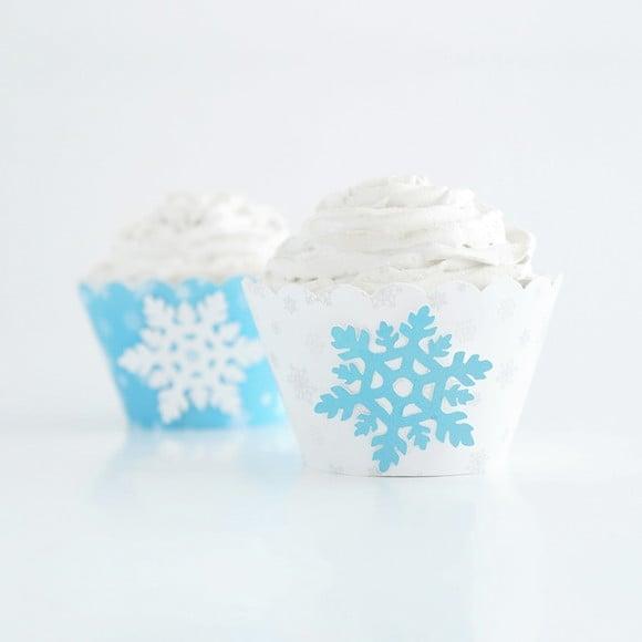Wrapper Cupcake Floco de Neve (12un)