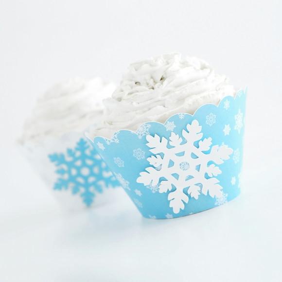 Wrapper Cupcake Floco de Neve (12un)