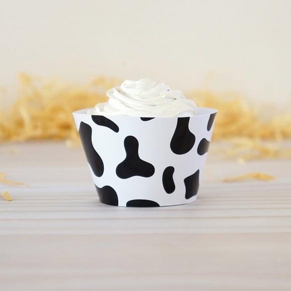 Wrapper para Cupcake - Estampa Vaquinha (12un)