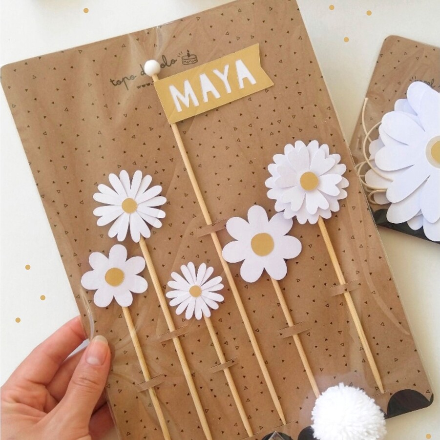 Topo de Bolo Margaridas Boho