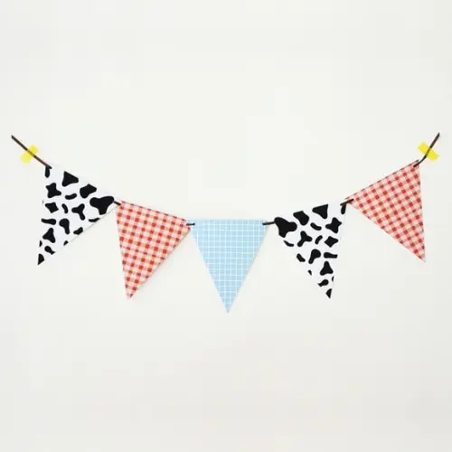Bandeirola de Papel Estampada - Festa Fazendinha