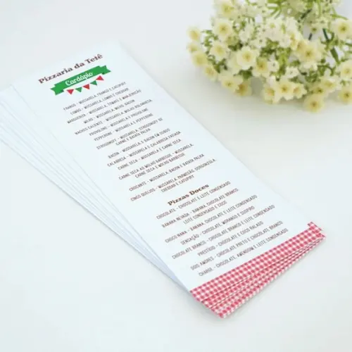 Cardápio Personalizado - Festa Pizzaria (6 Un.)