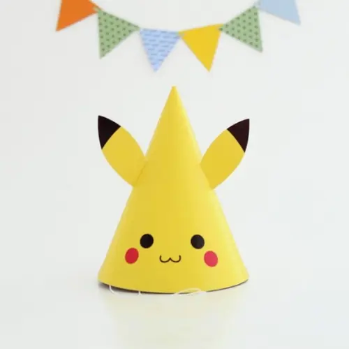 Chapeuzinho de Festa - Picachu - Pokemon - 3 Unidades