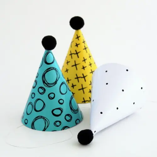 Chapeuzinho de Festa Estampados 3 Unidades