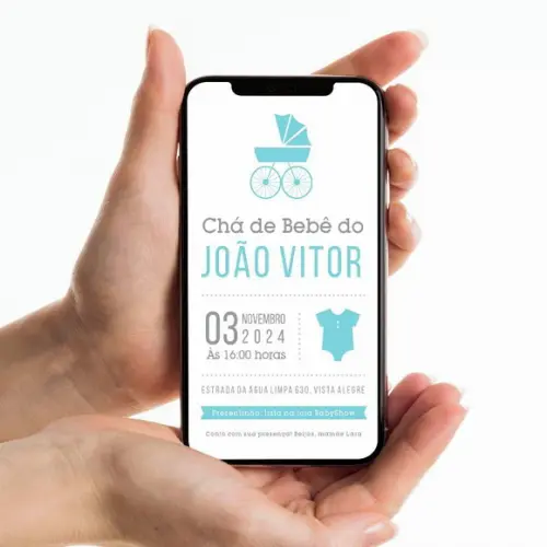 Convite Chá de Fraldas | Digital