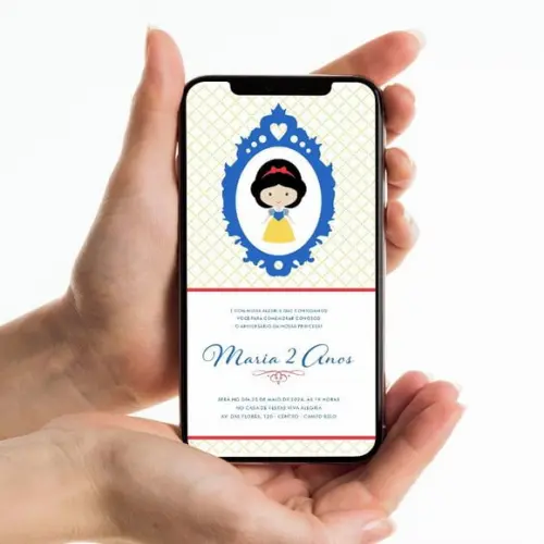 Convite Digital Branca de Neve