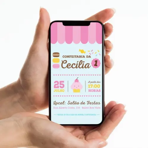 Convite Digital Confeitaria - Doceria - Patisserie