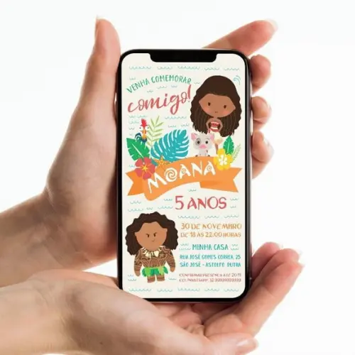 Convite Moana | Digital