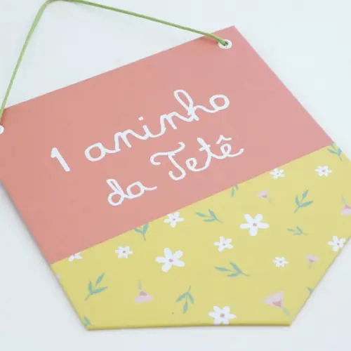 Flâmula de Papel - Coleção Bicho Preguiça - Decoração Festa