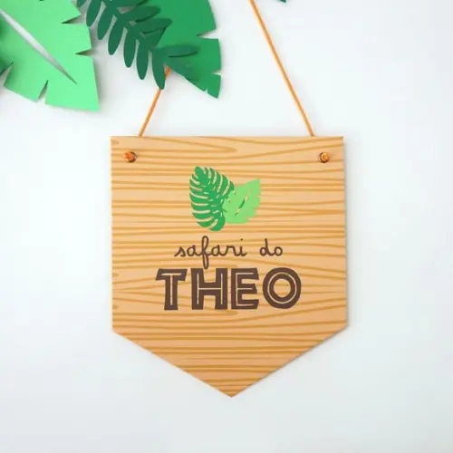 Flâmula de Papel - Festa Safari / Selva - Decoração de Festa