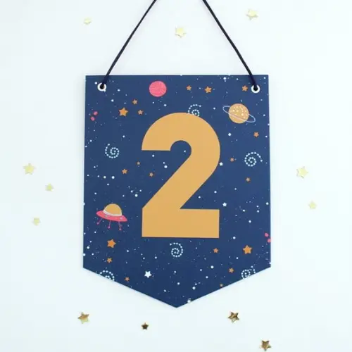 Flâmula de Papel - Espaço / Galáxias - Decoração Aniversário