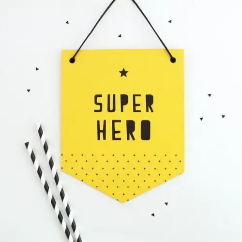Flâmula de Papel - Super Hero - Decoração Festa