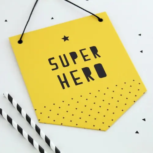 Flâmula de Papel - Super Hero - Decoração Festa