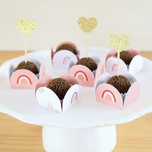 Forminha para Docinho - Arco Íris Boho - 12 un