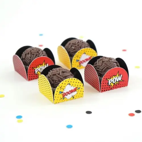 Forminha para Docinho - Festa Super Herói (12 Un)