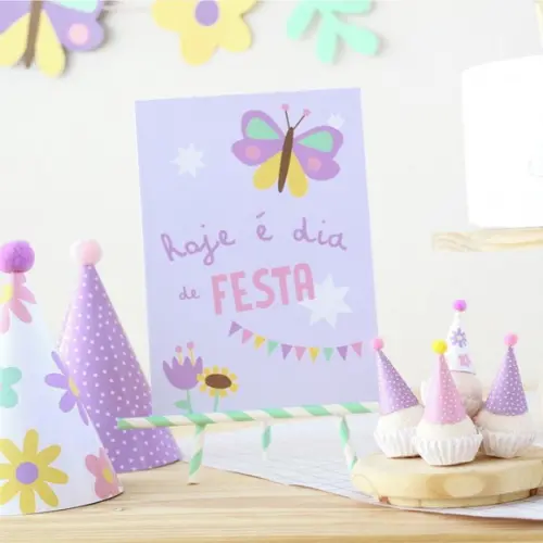 Kit Festa - Flores e Borboletas