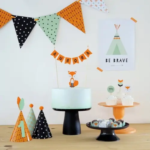 Kit Festa Raposinha - Decoração Aniversário Infantil