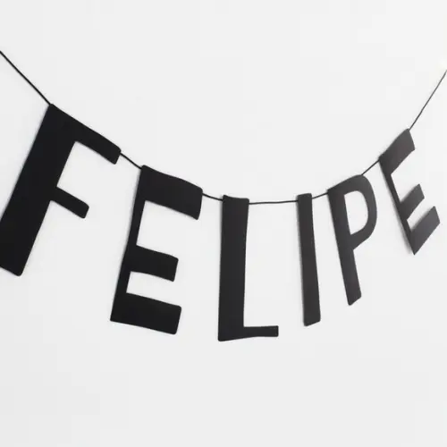 Letreiro de Papel com Nome - até 10 Letras
