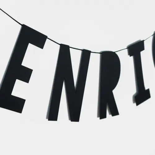 Letreiro de Papel com Nome - até 10 Letras