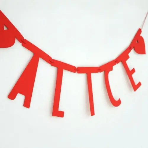 Letreiro de Papel com Nome - até 10 Letras